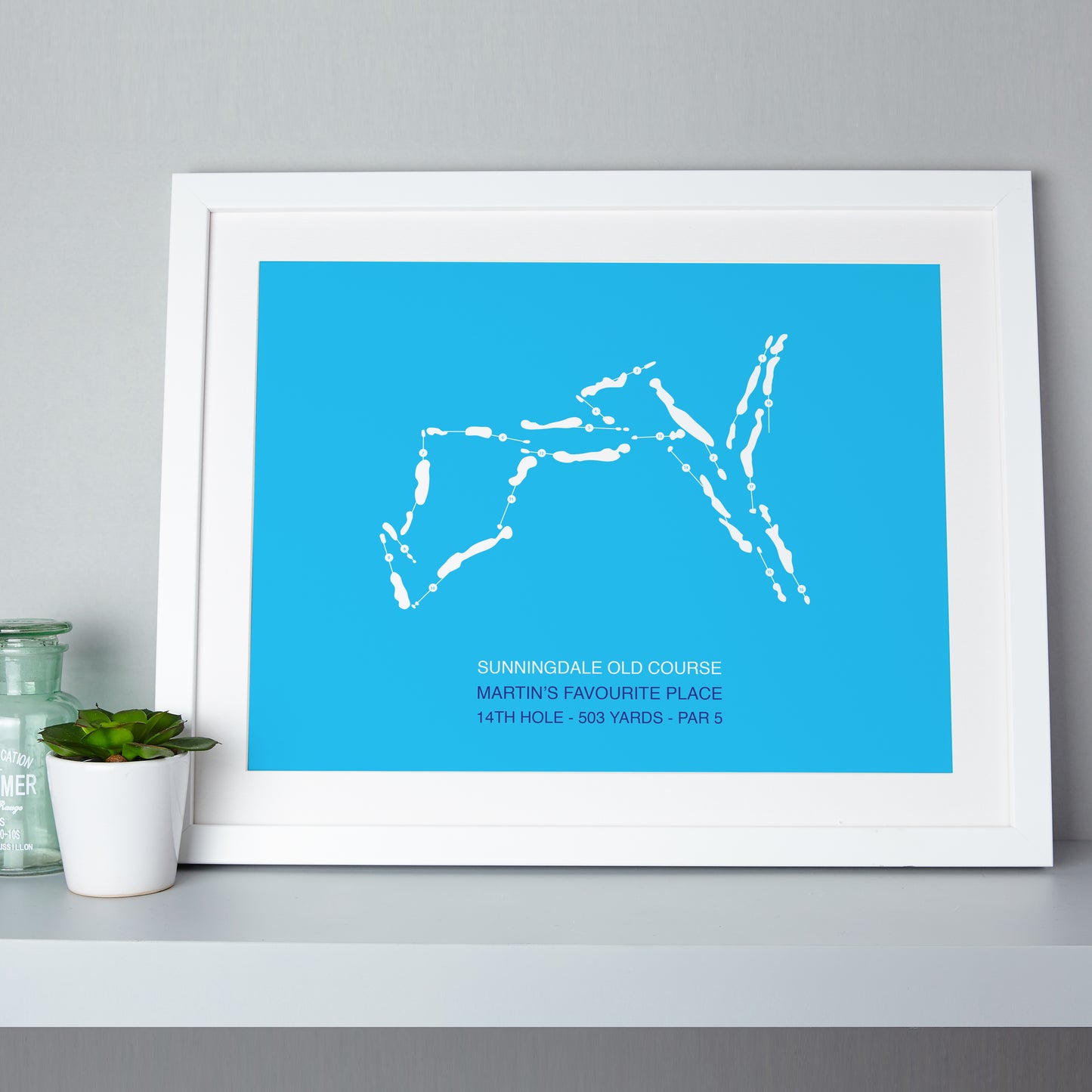 Golf Course Map Personalised Print