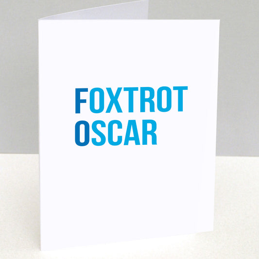 Foxtrot Oscar Police Retirement Phonetic Alphabet Card