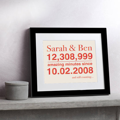 Special Minutes Together Personalised Print