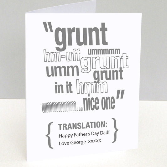 Translated Teenagers speak Birthday Card Personalised